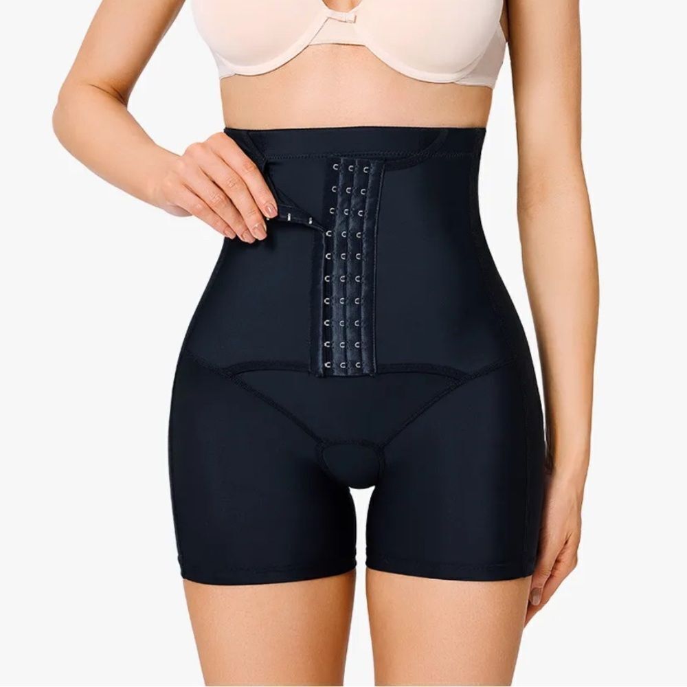 Brabic Adjustable Front Buckle Pleated Tummy Control Shapewear Nude S NWT IN PKG